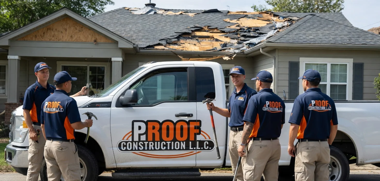 Storm damage repair and forensic roof audit by Proof Construction