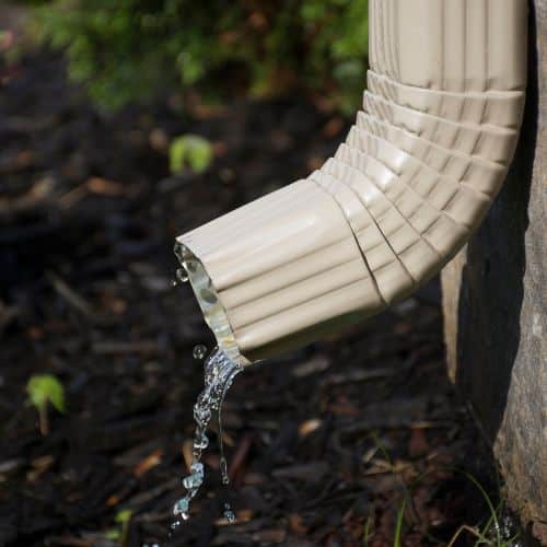 Gutter downspout installation