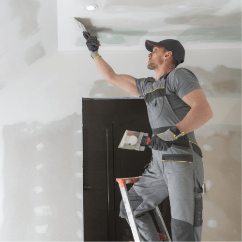 Home interior remodeling contractor painting walls
