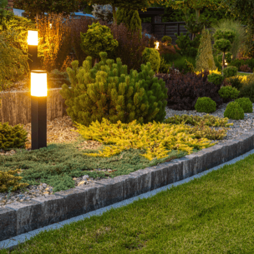 Landscape lighting installation in Tulsa