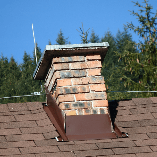 Roof flashing repairs on chimney