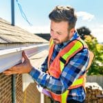 Residential roof inspection looking for signs of roof repairs or replacement