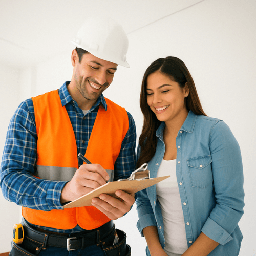 Tulsa roof contractor working with homeowner for professional roof repairs