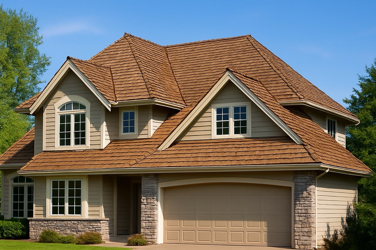 Residential woodshake roof